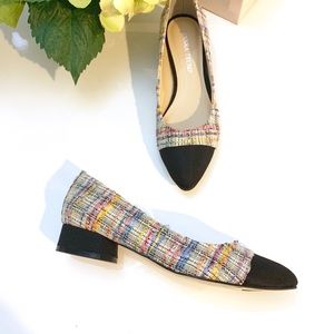 NWT$120 Ivanka Trump tweed classic flats